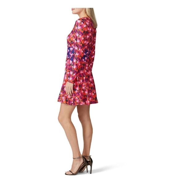 DELFI Collective pink purple floral long sleeve morris dress size small s - Picture 3 of 15